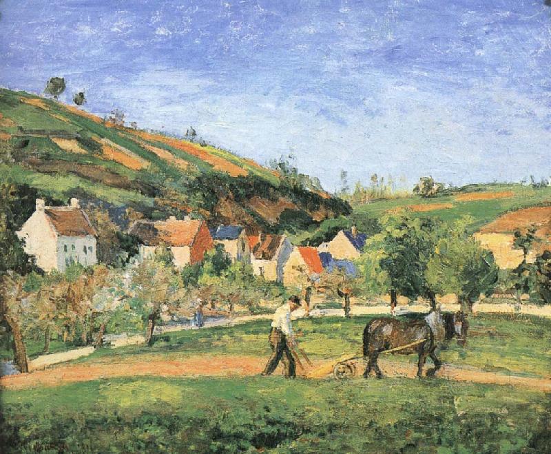 Camille Pissarro Men farming Norge oil painting art